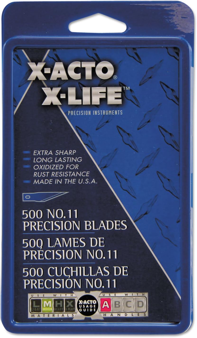ELMERS X-Acto #11 Blades for X-Acto Knives, Bulk Pack, 500 Blades Per Box (X511)