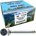 6 x 1-1/4' Bulge Head - Drywall to Metal - Phillips Head with Self Drilling #2 Drill Point tip - Zinc Coated for Corrosion Resistance. for Interior Usage. (Full Box)