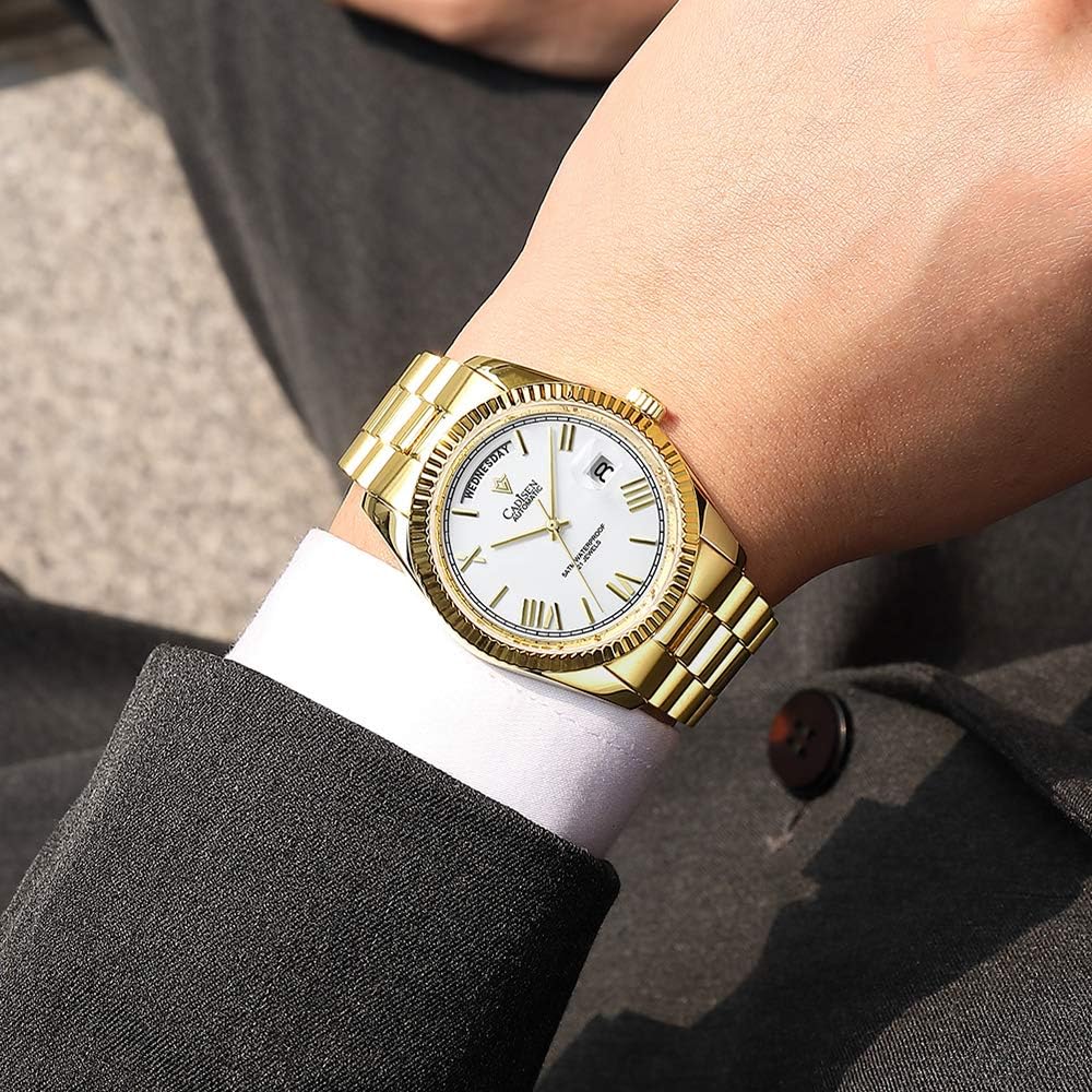 CADISEN Men's Automatic MIYOTA 8285 Mechanical Watch Casual Watches for Men Waterproof Sapphire