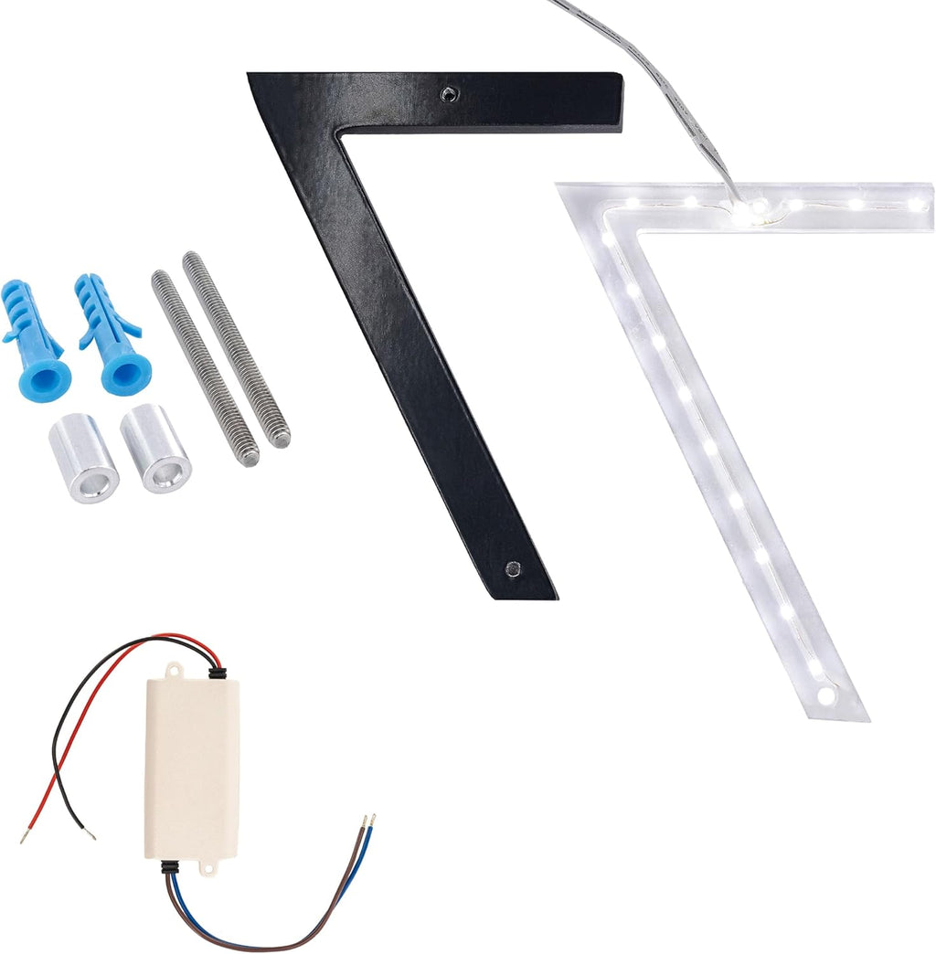 Montague Metal Products - 12 Inch Backlit LED House Numbers - LED House Numbers - Lighted Address Numbers - Modern Backlit Address Numbers - 14 Color Options