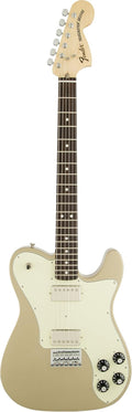 Fender Chris Shiflett Deluxe Telecaster Electric Guitar, with 2-Year Warranty, Shoreline Gold, Rosewood Fingerboard