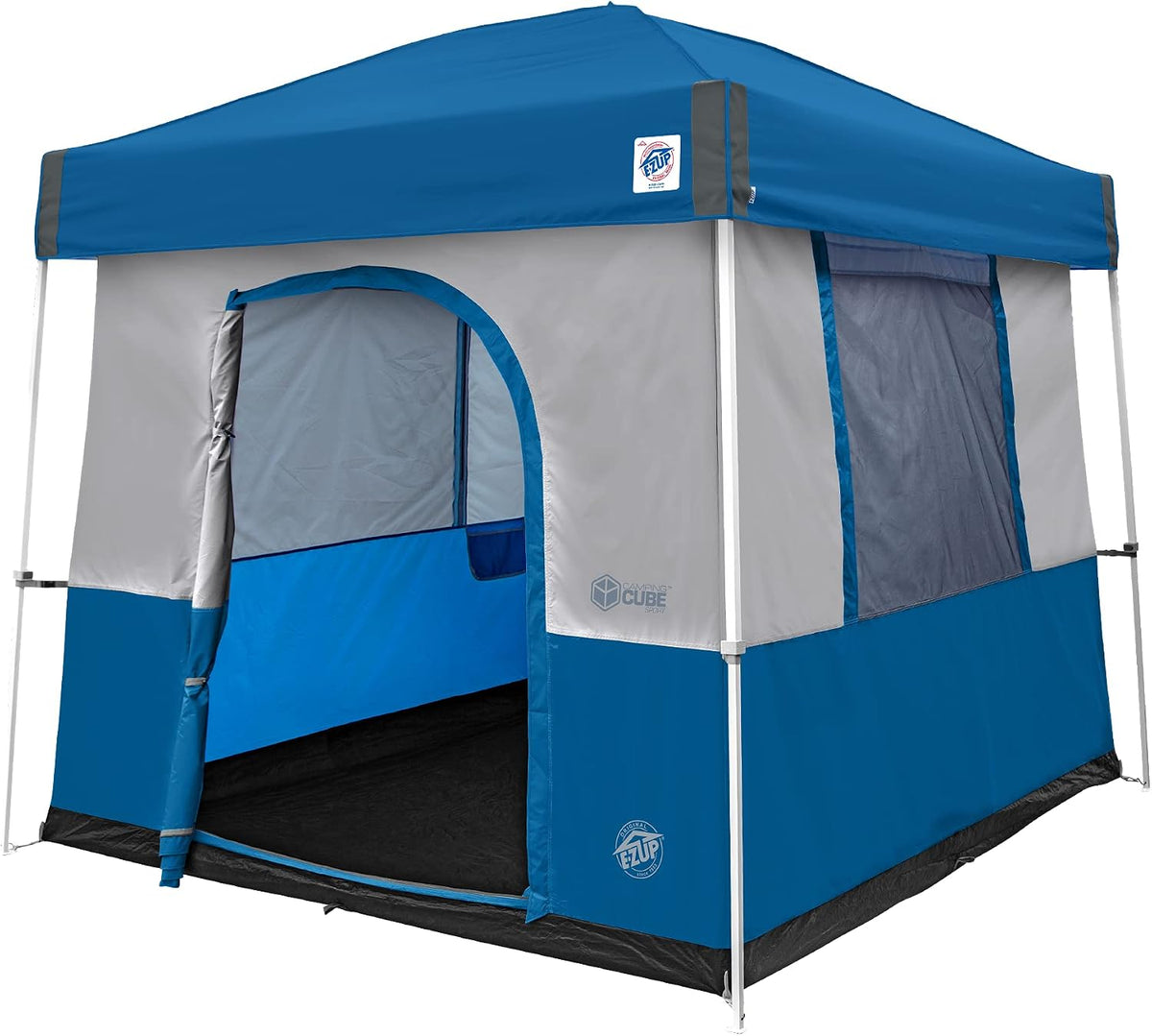 E-Z UP Camping Cube Sport, Converts 10' Angled Leg Canopy into Camping Tent