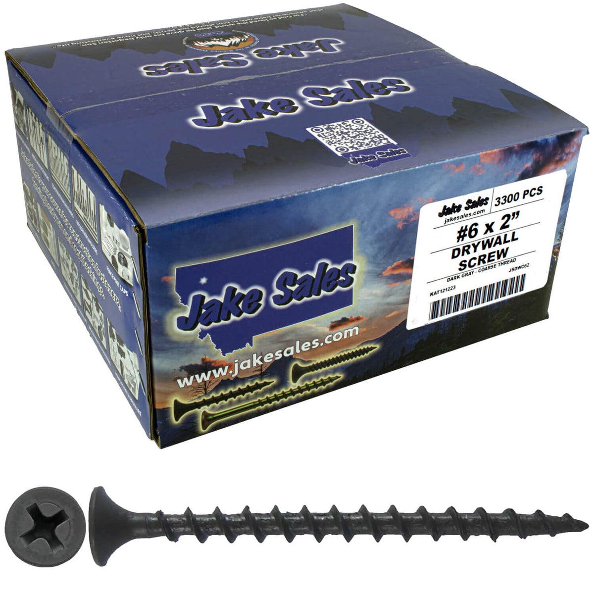 Gray Phosphate Drywall Screws: #6 x 2 COARSE Thread Drywall, Gypsum Board, Sheetrock, Plasterboard Screws. Use for Low Cost, All Purpose Wood Screws ~3,300 Screws