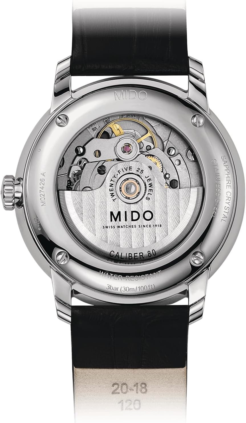 MIDO Baroncelli Big Date - Swiss Automatic Watch for Men - White Dial - Case 40mm - M0274261601800