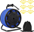 Shimeyao 328 ft Field Marking Tape Kit Stretchable Sports Boundary Rope with Ground Stakes Portable Durable Court Line Marker for Soccer Football Beach Volleyball Badminton Outdoor