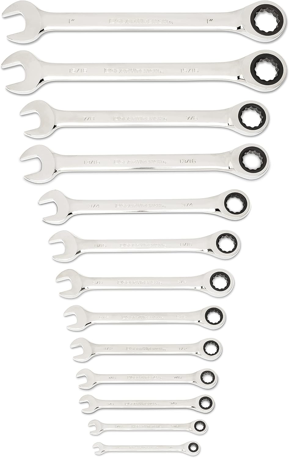 GEARWRENCH 25 Pc. Combination Ratcheting Wrench Set, SAE/MM - 86700