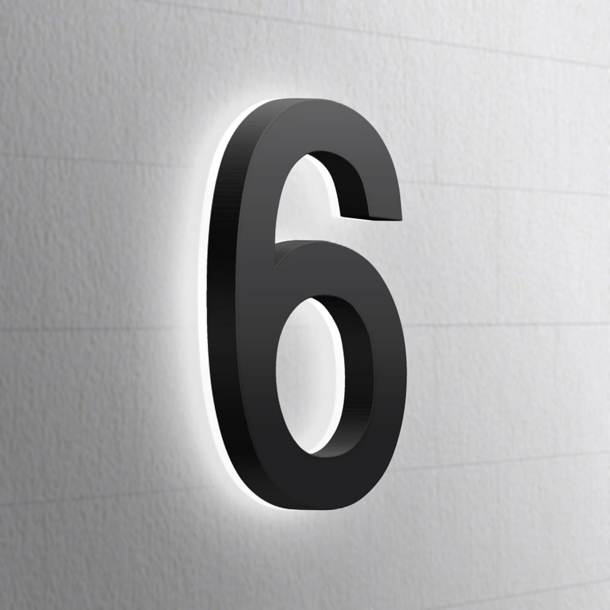 LED Illuminated House Numbers,Matte Black, Modern Address Signs Lighted Plaque For Outdoor Indoor.