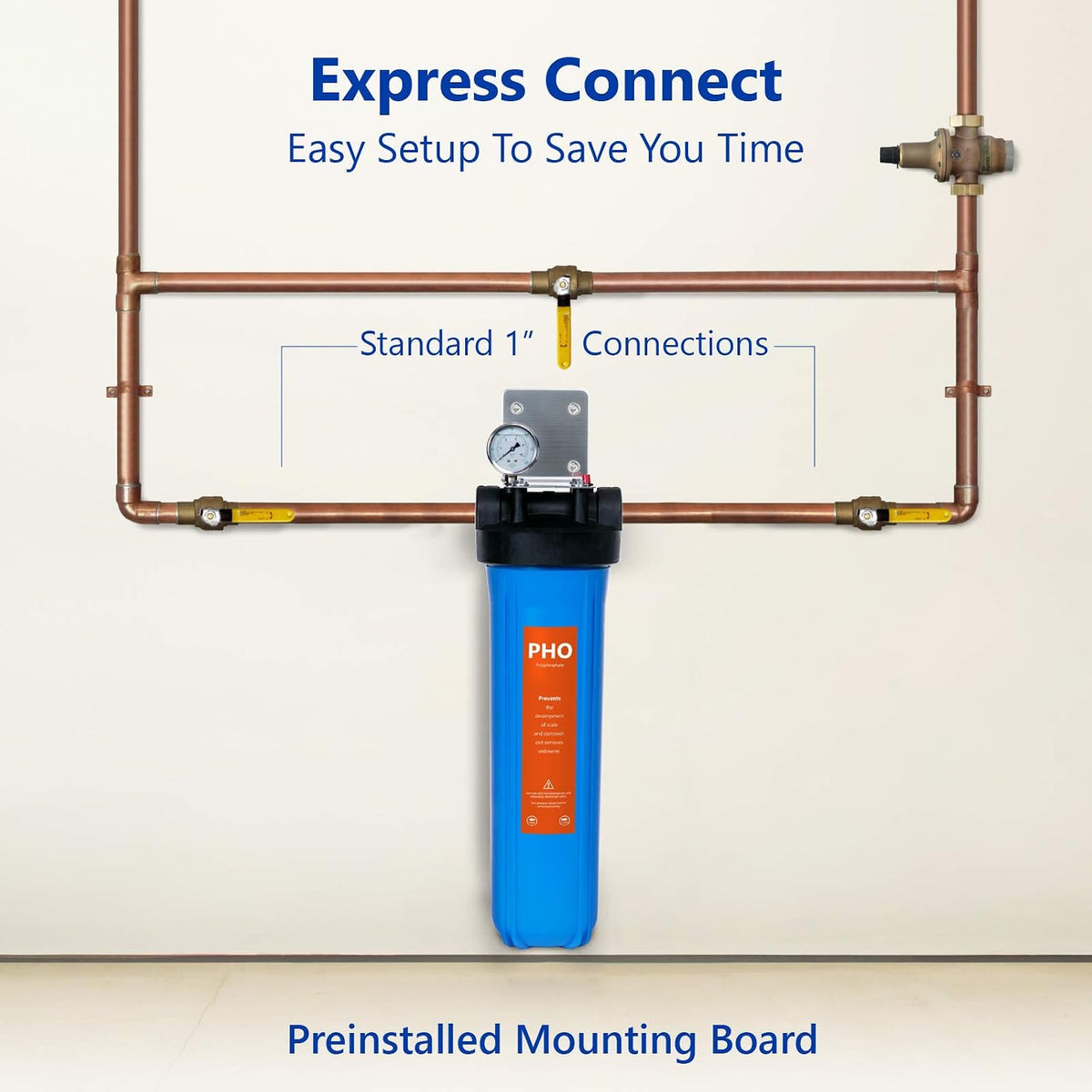 Express Water WH100SP Anti Scale Whole House Water Filter System, Blue