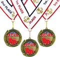 All Quality Boxing Swirling Stars Design Medal - 1st, 2nd, 3rd Place