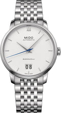 MIDO Baroncelli Big Date - Swiss Automatic Watch for Men - White Dial - Case 40mm - M0274261101800