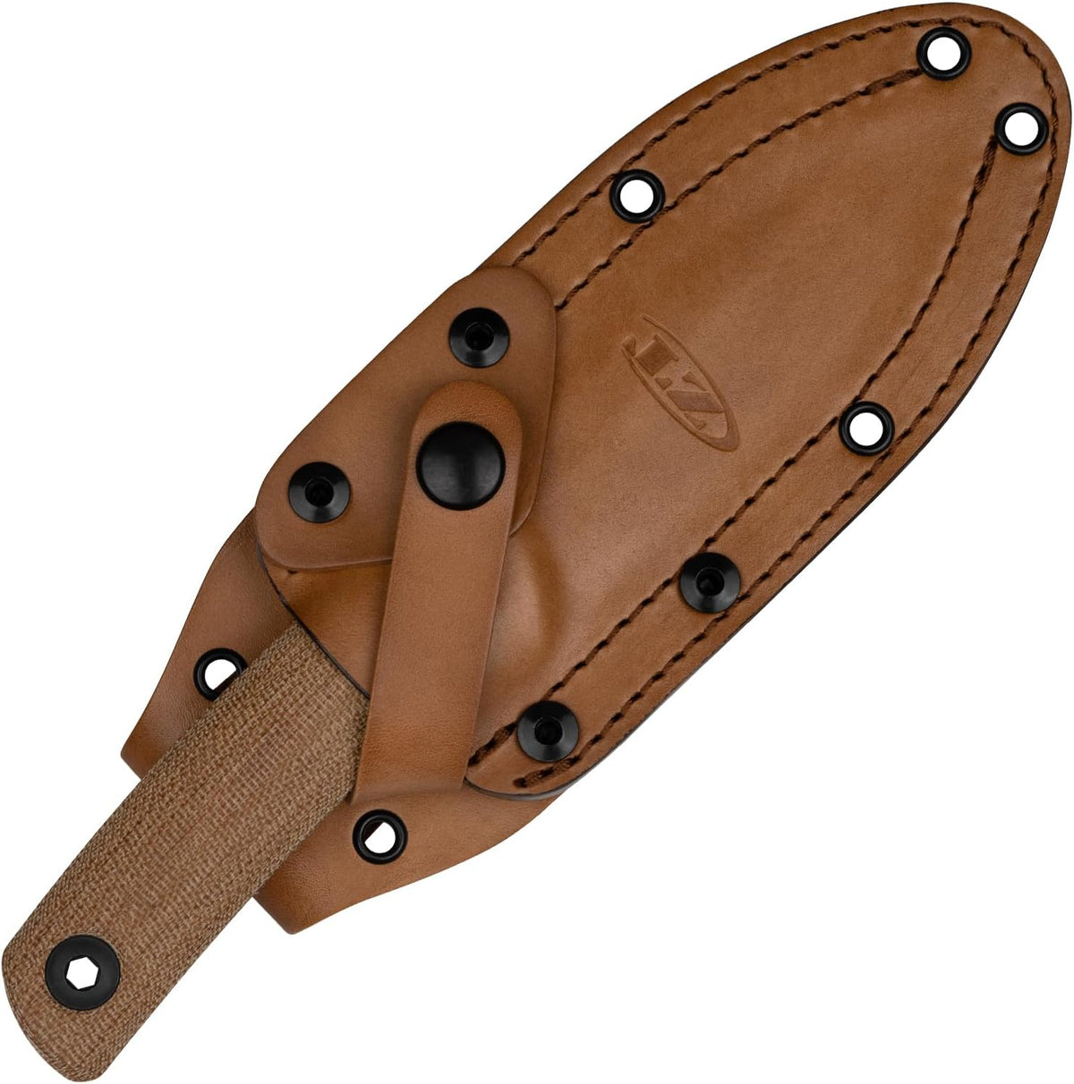Zero Tolerance 0004, ZT Original Design, Full Tang Fixed Blade Knife, Made in the USA, CPM Cru-Wear, Leather Sheath