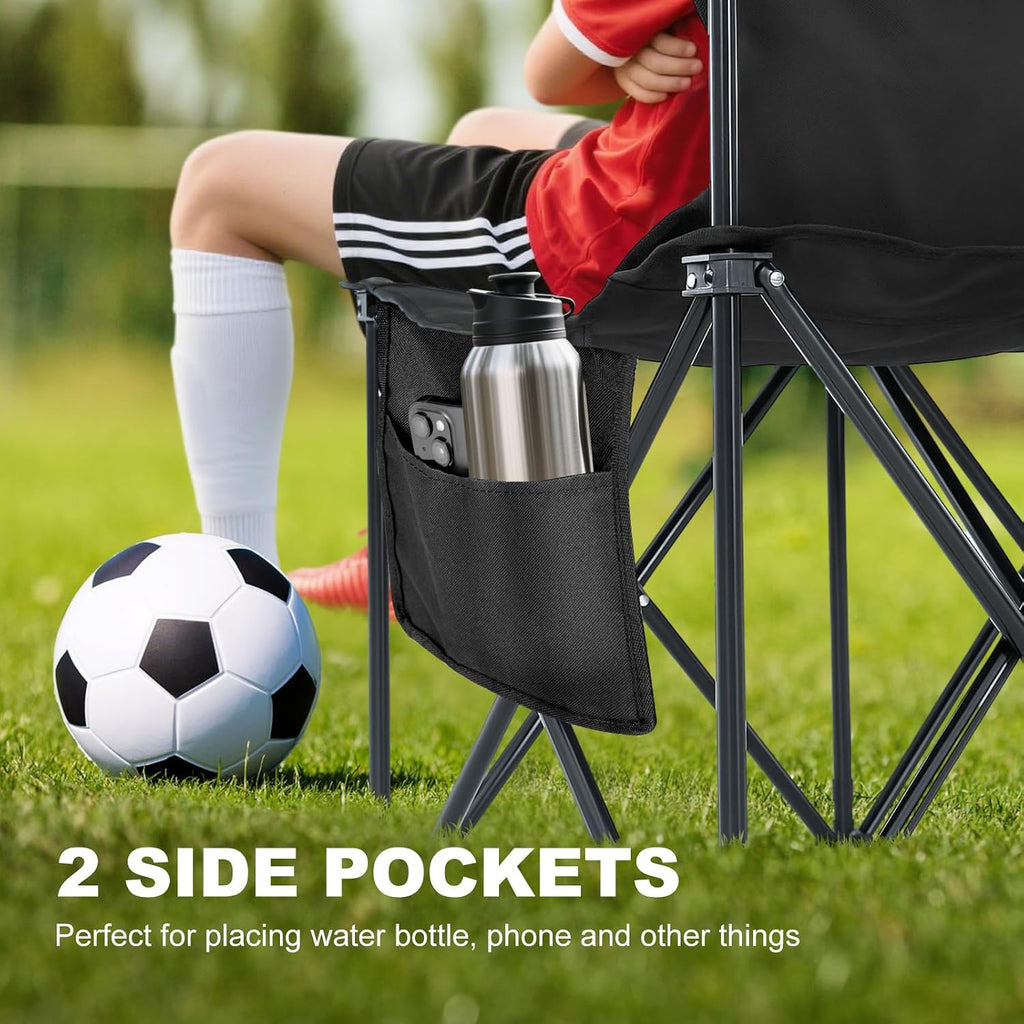 NAIZEA Foldable Sideline Bench,Portable Soccer Bench, Folding Team Chair for Soccer, Baseball, Camping, Outdoor Events