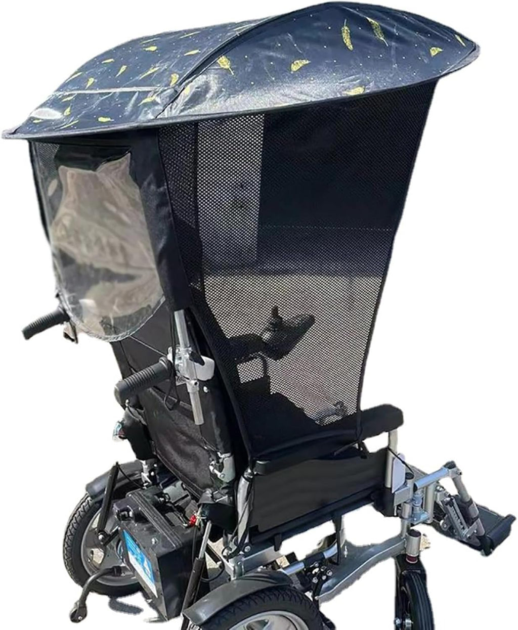 Electric Wheelchair Canopy Adjustable Wheelchair Umbrella Canopy Awning,Umbrella Stand For Patio Beach Chair, Stroller, Sport Chair, Wheelchair And Wagon,with Handle