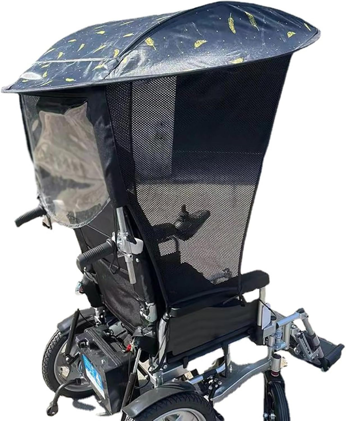 Electric Wheelchair Canopy Adjustable Wheelchair Umbrella Canopy Awning,Umbrella Stand For Patio Beach Chair, Stroller, Sport Chair, Wheelchair And Wagon,with Handle
