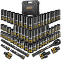 BOEN 1/2' Drive Impact Socket Set, 65-Piece Standard SAE (3/8' to 1-1/4') & Metric (10mm-24mm) Deep & Shallow Socket with Paint-Filled Markings, Includes Extensions, Ratchet, Adapter & Universal Joint