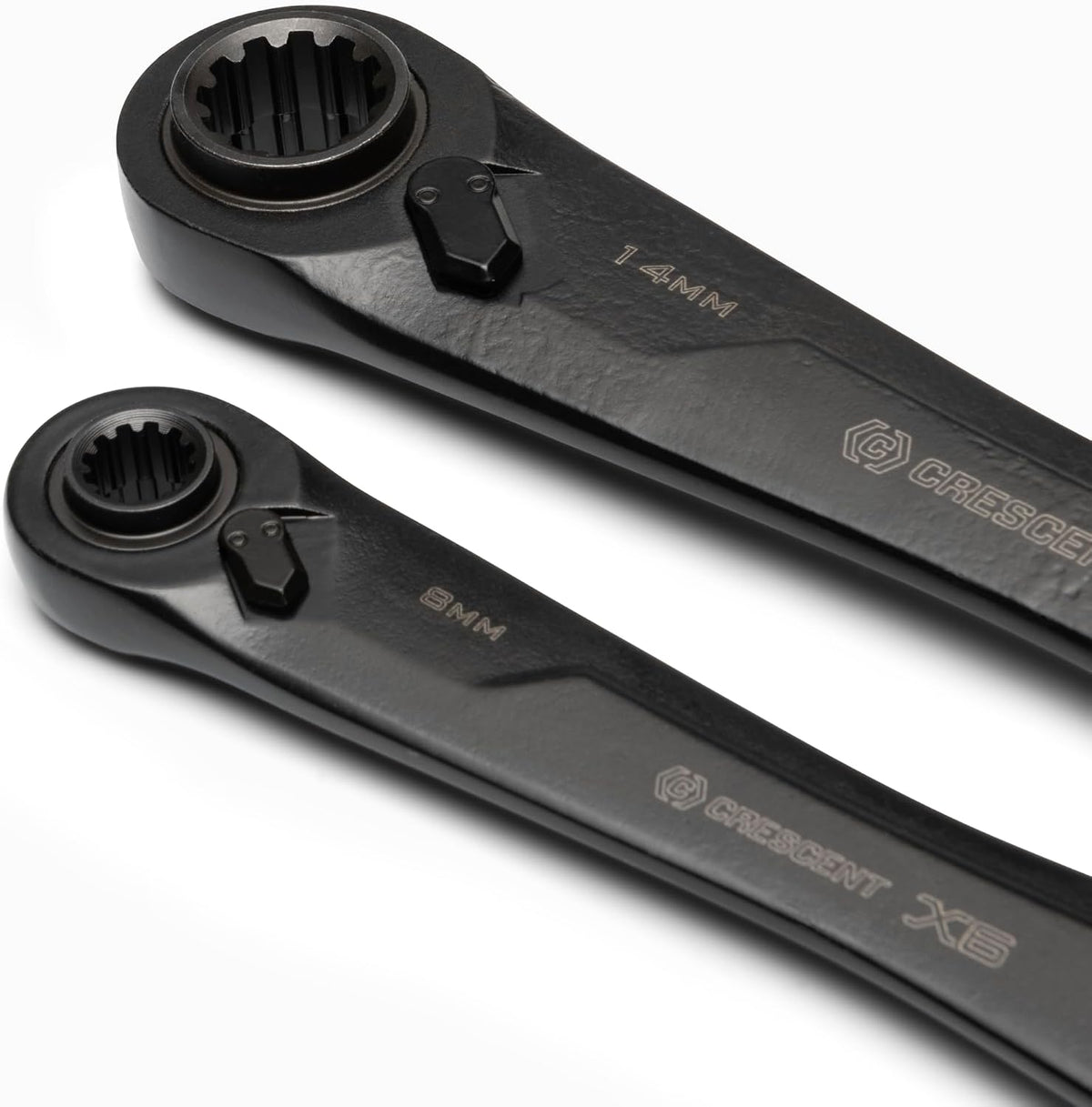 Crescent 2 Piece X6 4-in-1 Black Oxide Spline Ratcheting Metric Wrench Set - CX6DBM2 (Pack of 12)
