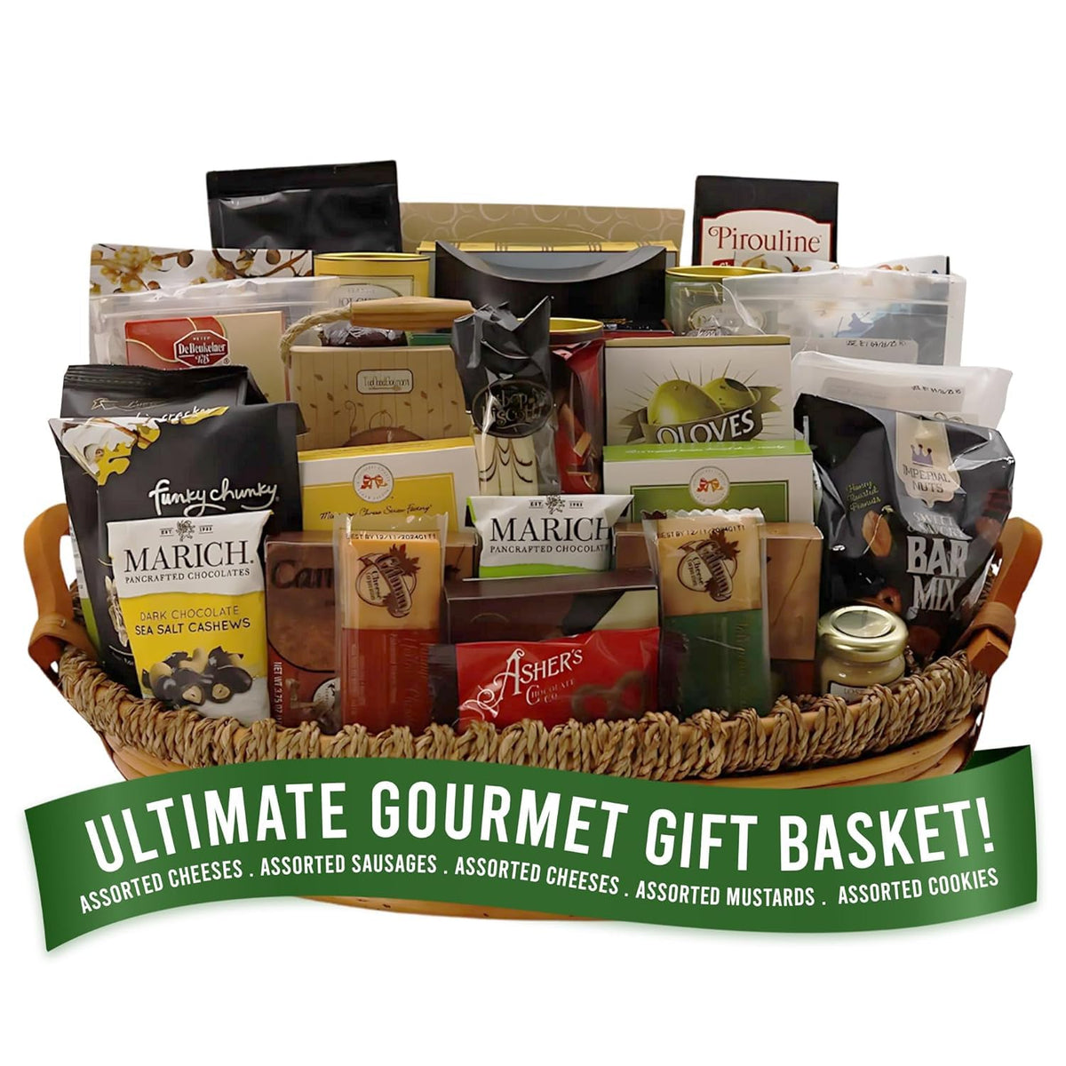 Gift Basket Village - The Best of the Best Gourmet Gift Baskets - Food Gift Basket Loaded with Crackers, Wafers & Spreads - Food Gift Baskets for Any Occasion - Made in USA - Ideal Gourmet Gift Basket