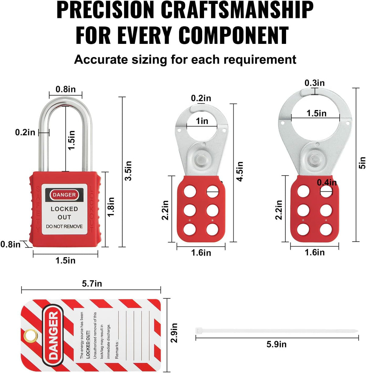 VEVOR Electrical Lockout Tagout Kit, 59 PCS Safety Lockout Tagout Station with Padlocks, Hasps, Tags, Ties, Plug Lockout, Circuit Breaker Lockouts, Valve Lockouts, Cable Lockout, Lockout Bag, Box
