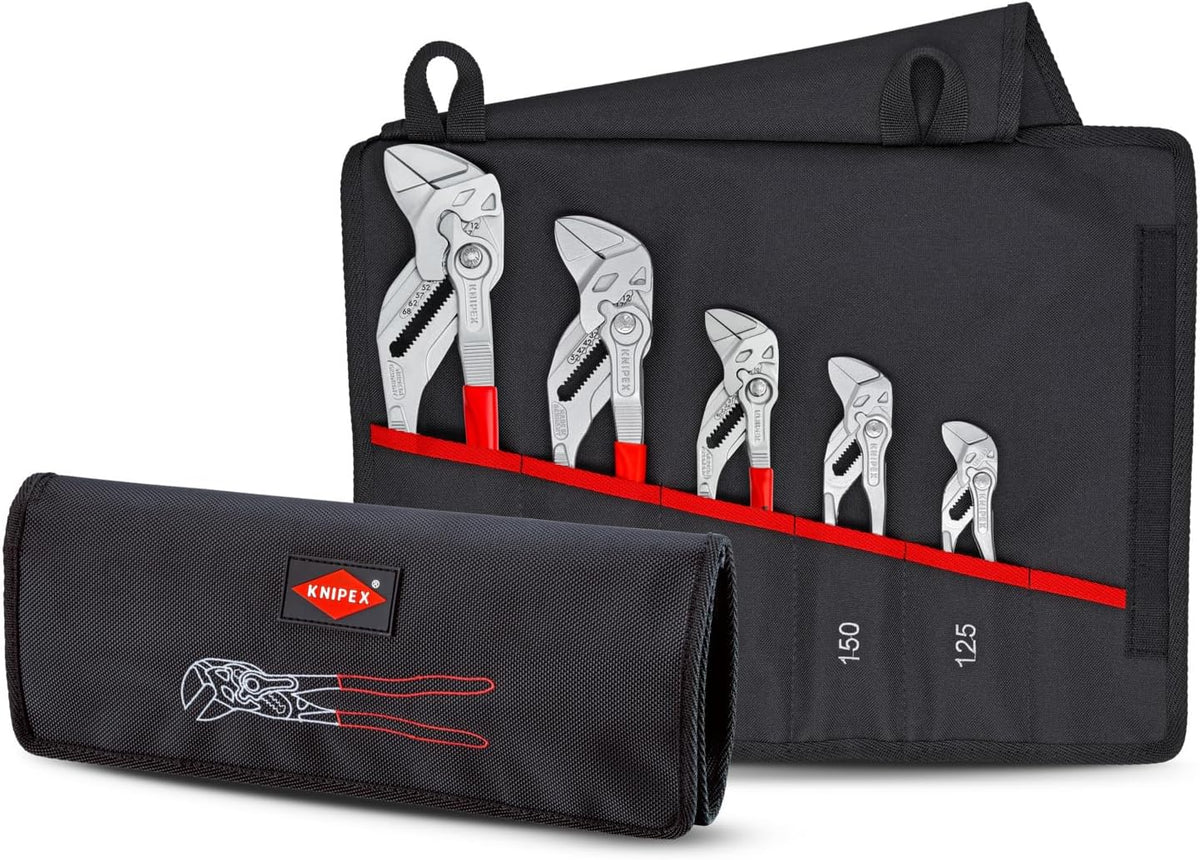 KNIPEX Tools 00 19 55 S4 Pliers Wrench 5Piece Set with Tool Pouch