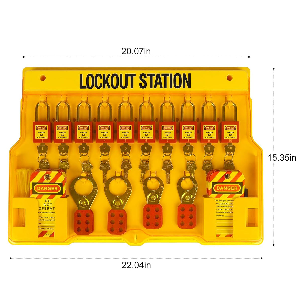 Lockout Tagout Station,Covered Group Lockout Station Lockout Tagout Kit,Loto Safty Padlock Loto Hasp Lockout Tag Lock Out Set of 76,Safety Tools for Industrial,Electric Power,Machinery Tool