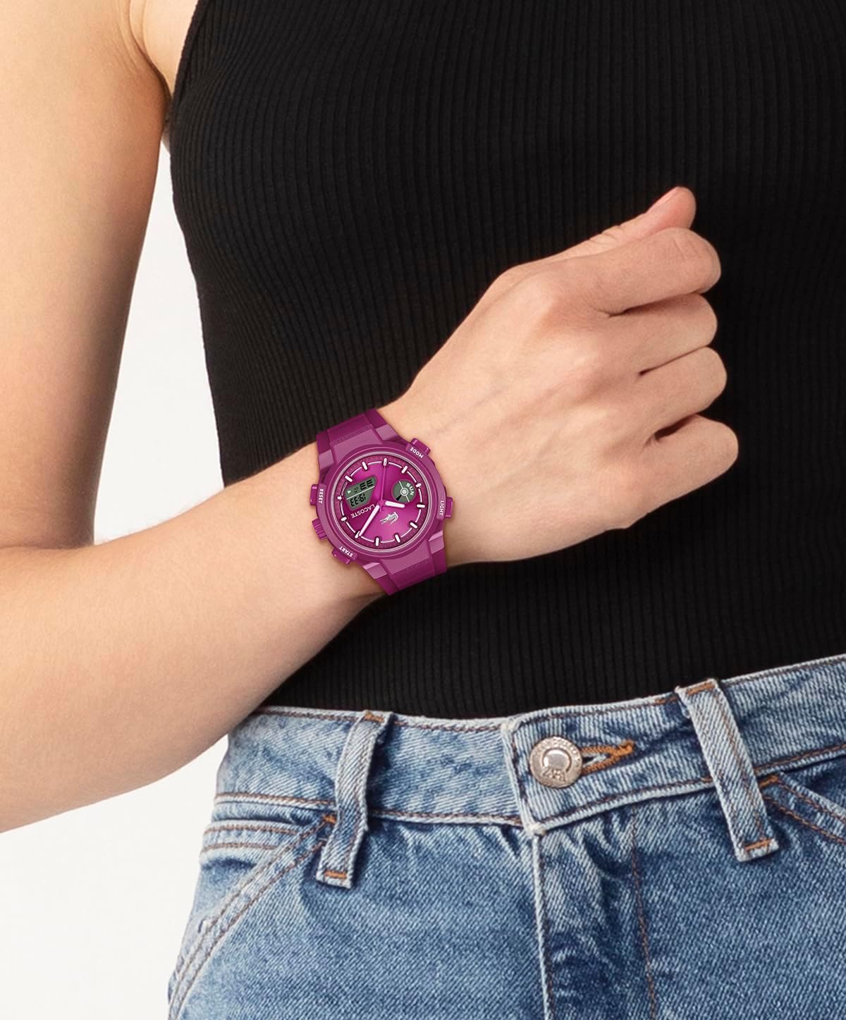 Lacoste LC33 Women's Analog-Digital Quartz Watch with Chronograph, Alarm and Calendar