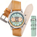 RAINTEN Chronograph Watch, Mechanical Watch for Men, Case 40mm, Seagull St19 | Stainless Steel with Genuine Leather Strap and Sapphire Crystal, Nylon Strap, Gifts- R9032, R9031B, R9031, R9031A