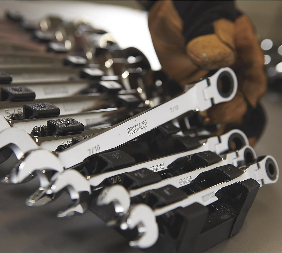 Klutch Flex Ratchet Wrench Set - 13-Pc SAE, 1/4in.-1in.