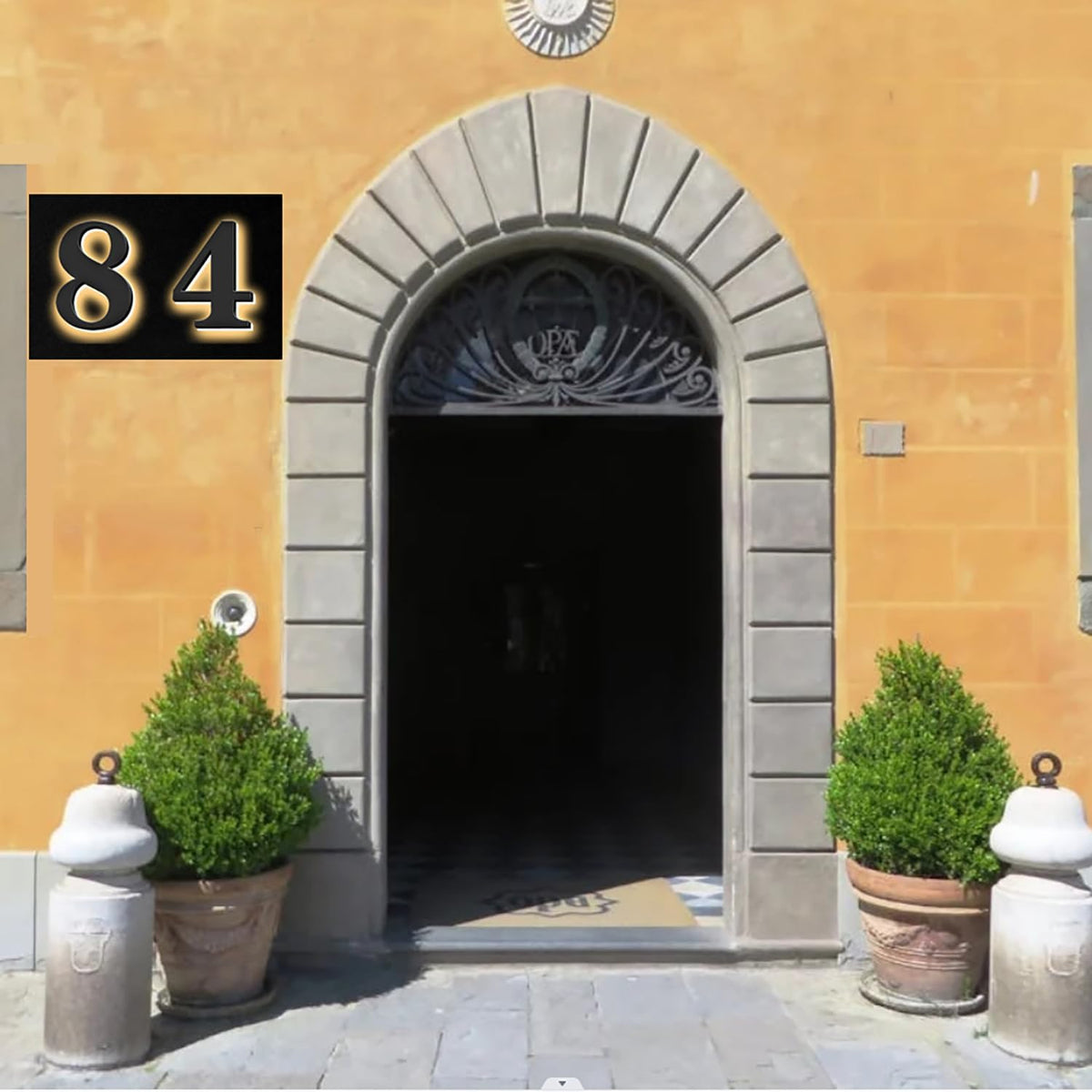 Backlit Illuminated LED Home Address Numbers 18 Inch, Modern Lighted Up Address Signs Make A Statement, Large Stainlesss Steels House Numbers With LED Lights,D