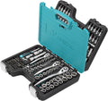 HB 169-Piece Socket Set AKM002-U | 120-Tooth Offset Reversible Ratchet Handles 1/2 3/8 1/4 Inch Drive | SAE Metric Deep Sockets TORX Bits | Chrome Vanadium Steel Portable Carry Case Made in Taiwan