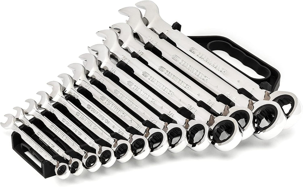 GEARWRENCH 13 Pc. 12 Pt. Reversible Ratcheting Combination Wrench Set, SAE - 9509N