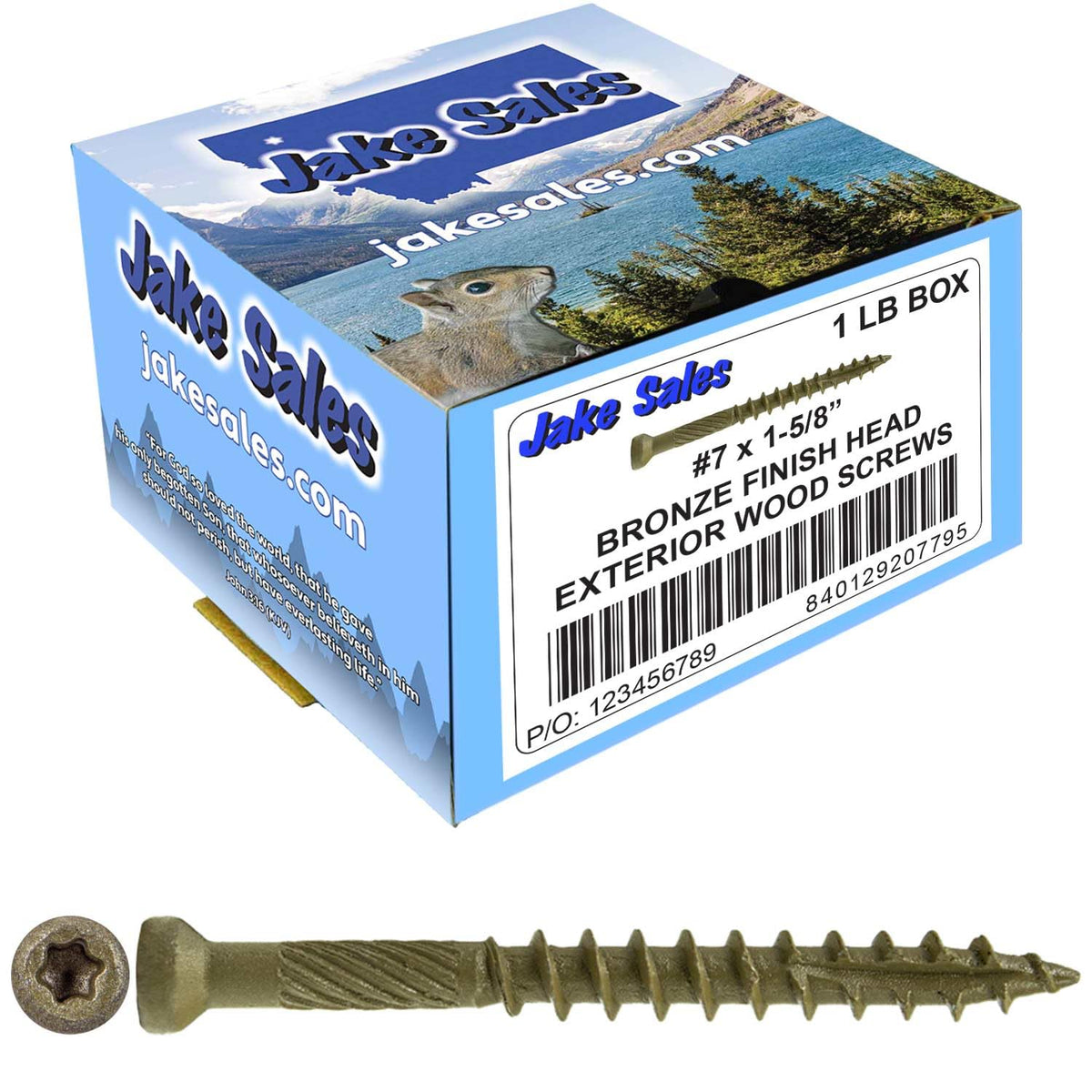#7 x 1-5/8' Bronze Coated Tiny Finish Head Multipurpose Wood Screw - Torx/Star - ACQ Compatible CASE Qty 42 Boxes - 9,870 Screws