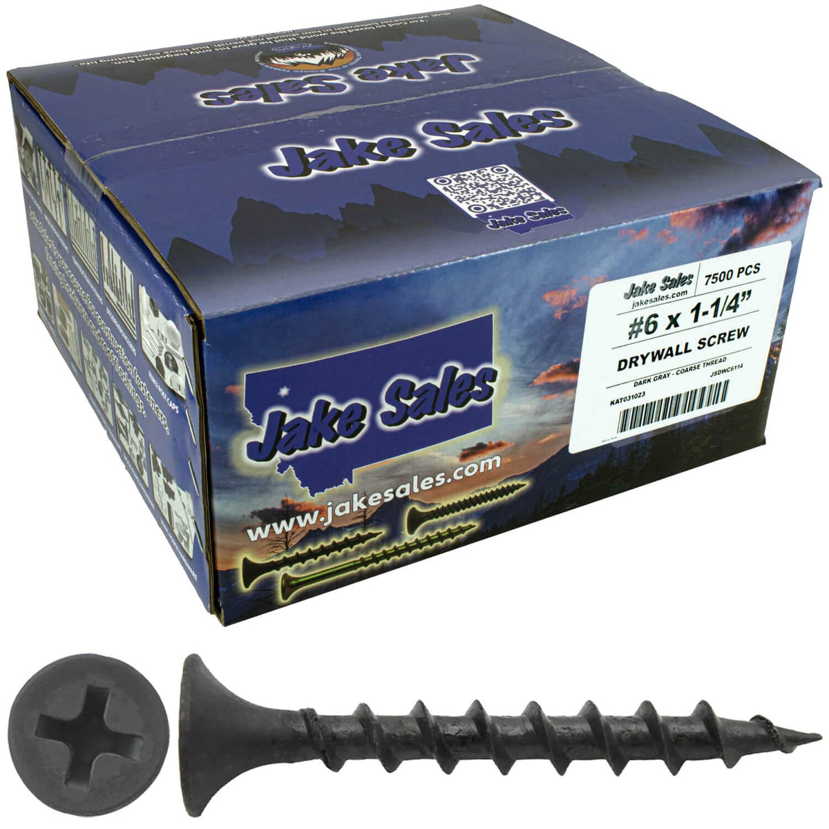 Gray Phosphate Drywall Screws: #6 x 1-1/4' COARSE Thread Drywall, Gypsum Board, Sheetrock, Plasterboard Screws. Use for Low Cost, All Purpose Wood Screws (34 POUNDS - 8000 Approx. Screw Count).