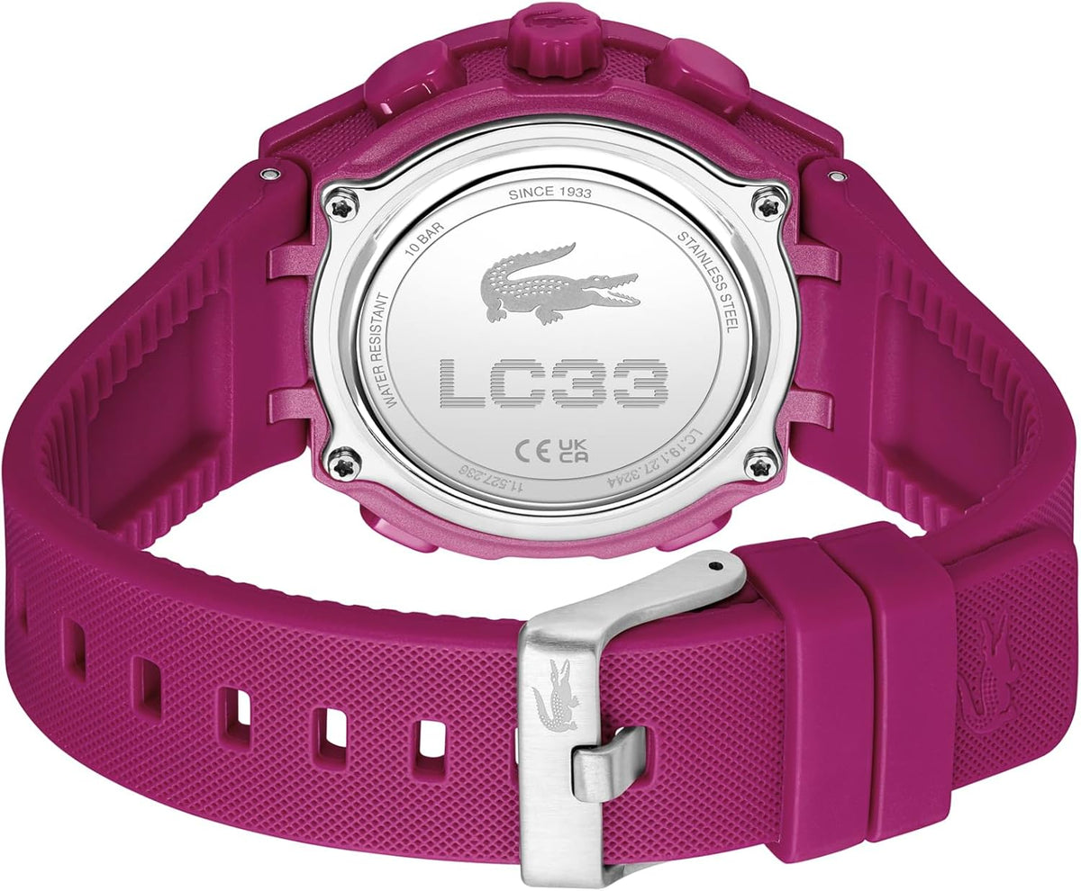 Lacoste LC33 Women's Analog-Digital Quartz Watch with Chronograph, Alarm and Calendar