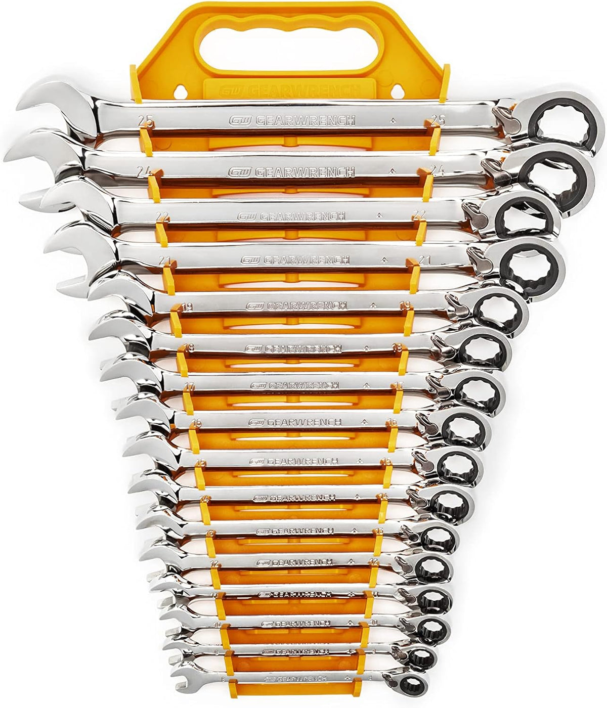 GEAWRENCH 16 Pc. Reversible Ratcheting Combination Wrench Set, Metric - 9602N