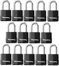 Master Lock 1-7/8 in. H x 1-3/16 in. W x 1-3/4 in. L Vinyl Covered Steel Ball Bearing Locking Padlock, 14 Pack