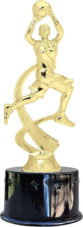 Express Medals Female Girls Basketball Award Trophy Party Favor Gift Prize Including 4 Gold Color Decals to Custom Personalize The Black Round Base