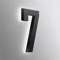 Backlit LED Illuminated House Numbers,Matte Black, Modern Address Signs Lighted Plaque For Outdoor Indoor, Weatherproof And Corrosion Resistant, Day & Night,20 Inch,7