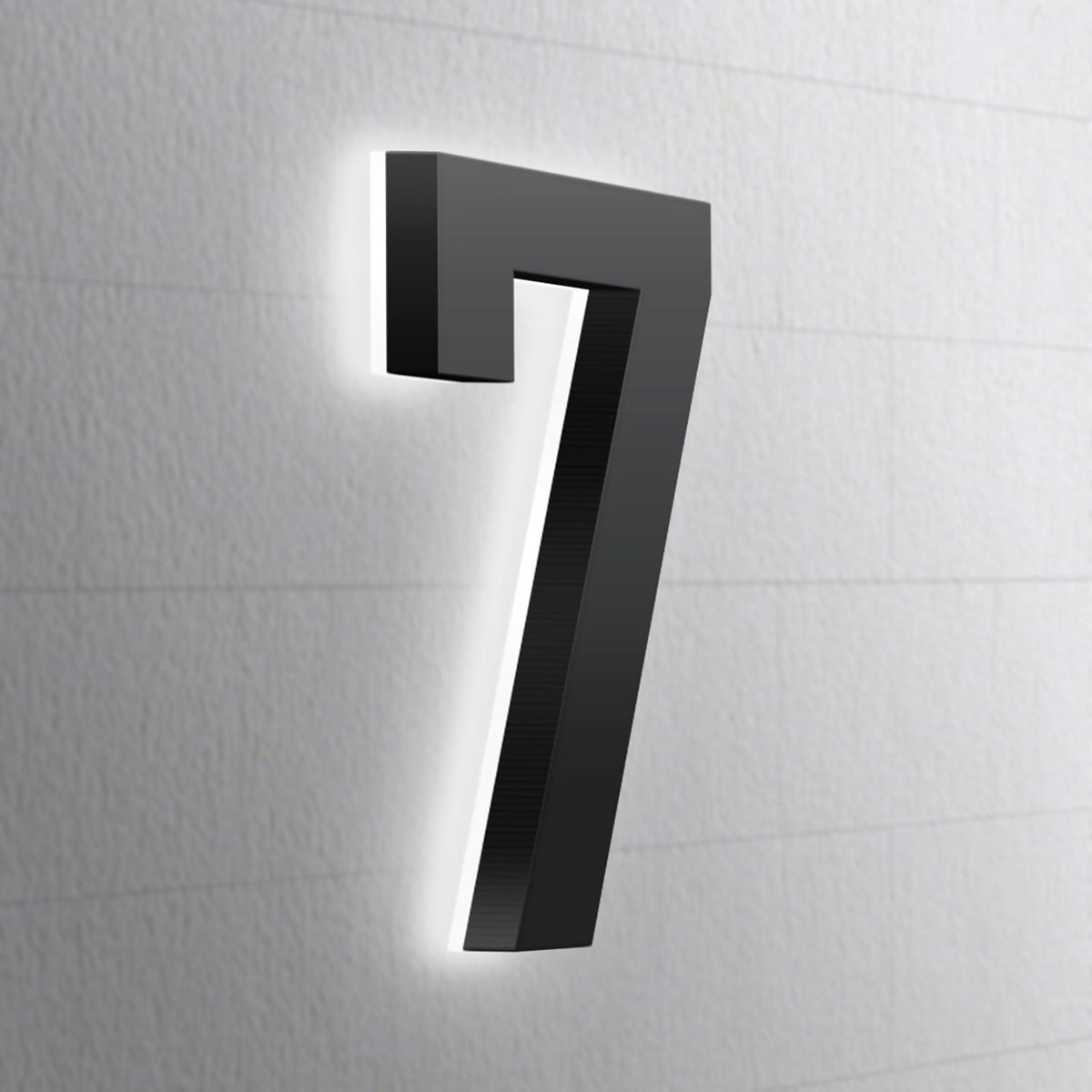 Backlit LED Illuminated House Numbers,Matte Black, Modern Address Signs Lighted Plaque For Outdoor Indoor, Weatherproof And Corrosion Resistant, Day & Night,20 Inch,7