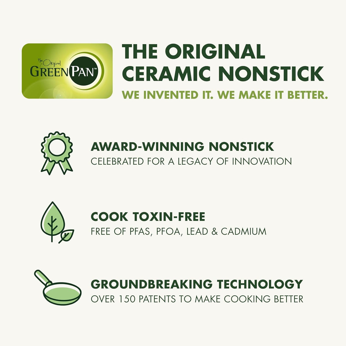 GreenPan Hard Anodized Healthy Ceramic Nonstick 8 Piece Cookware Pots and Pans Set, Gold-Tone Stainless Steel Handles, PFAS & PFOA-Free, Dishwasher Safe, Oven & Broiler Safe, Charcoal