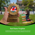 Foosball Traveling Trophy with Logo - Plastic Trophy with Base, Awards and Trophies for Sports Competition, Prizes for Adults and Kids Gold, 18'