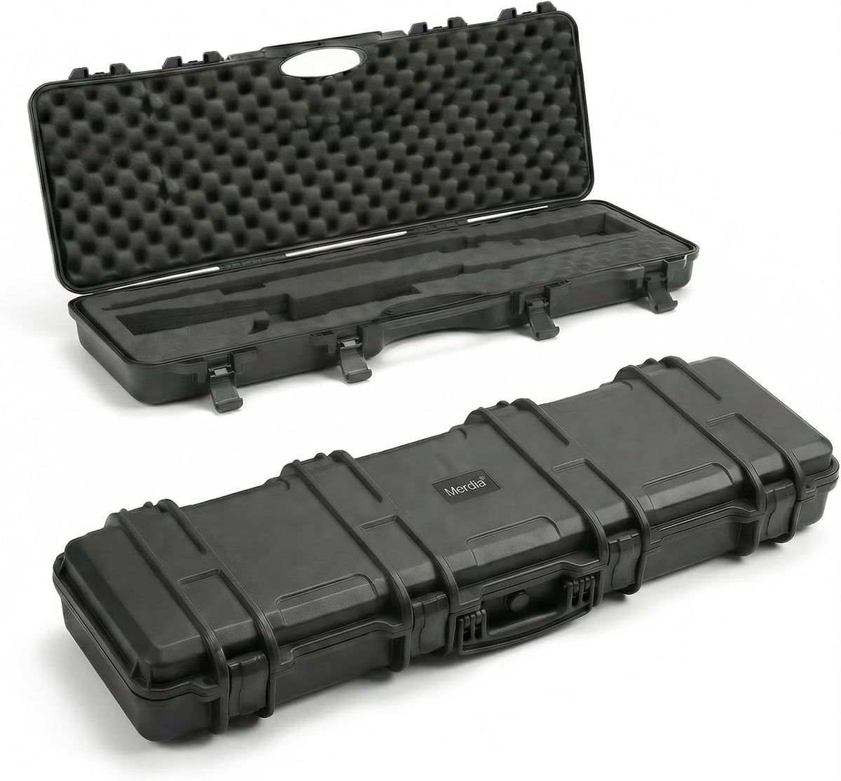 Merdia Gun Case Precision Hard Locking Rifle Cases Ultra Protective Case Intensive Convoluted Foam Shot Gun Case | AR Accessories | Rifle Bag | Hard Gun Cases for Rifles | Shotgun Case