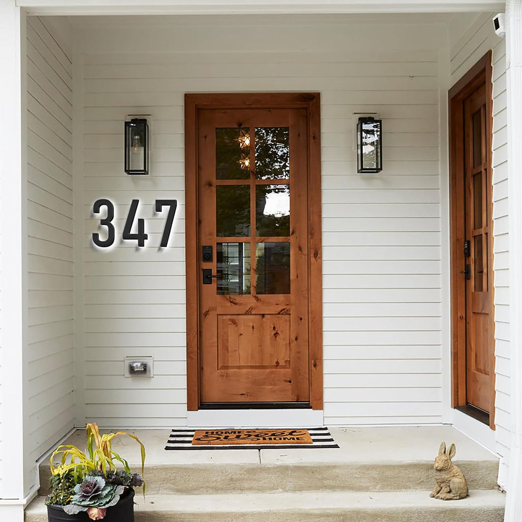 Address Numbers LED, Backlit Floating LED Home Address Numbers, Stainless Steel Lighted House Number For Outdoor.,45,C