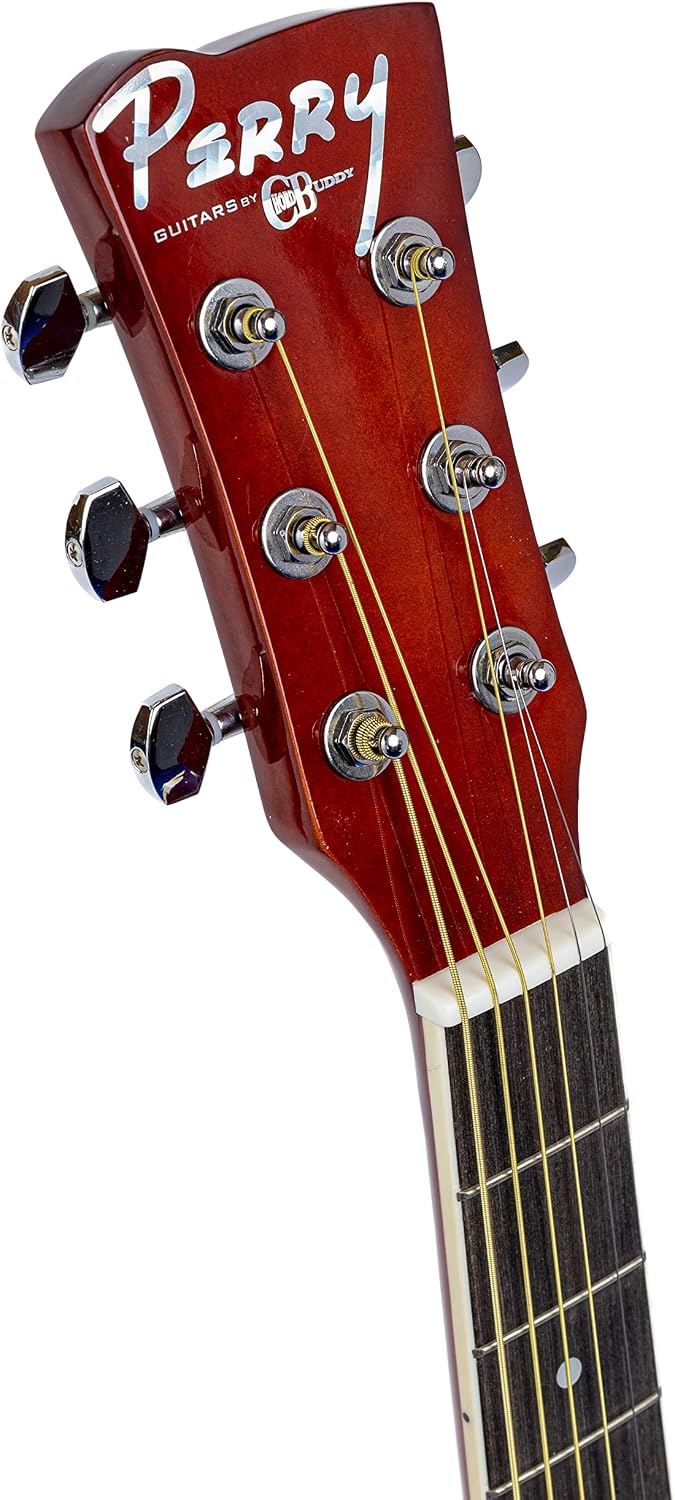 ChordBuddy 38' Perry Youth Cutaway Acoustic Guitar Combo Beginner Set with Tobacco Burst Guitar and Chord Learning System