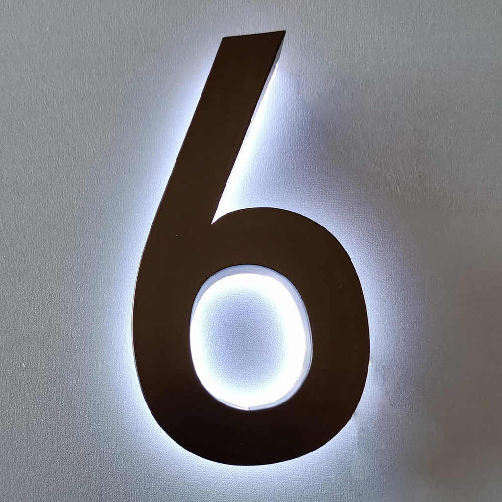 Modern Illuminated House Numbers For Outside, Backlit LED House Numbers Plaques For Outside, 18' Large Lighted LED Home Address Numbers Signs,R