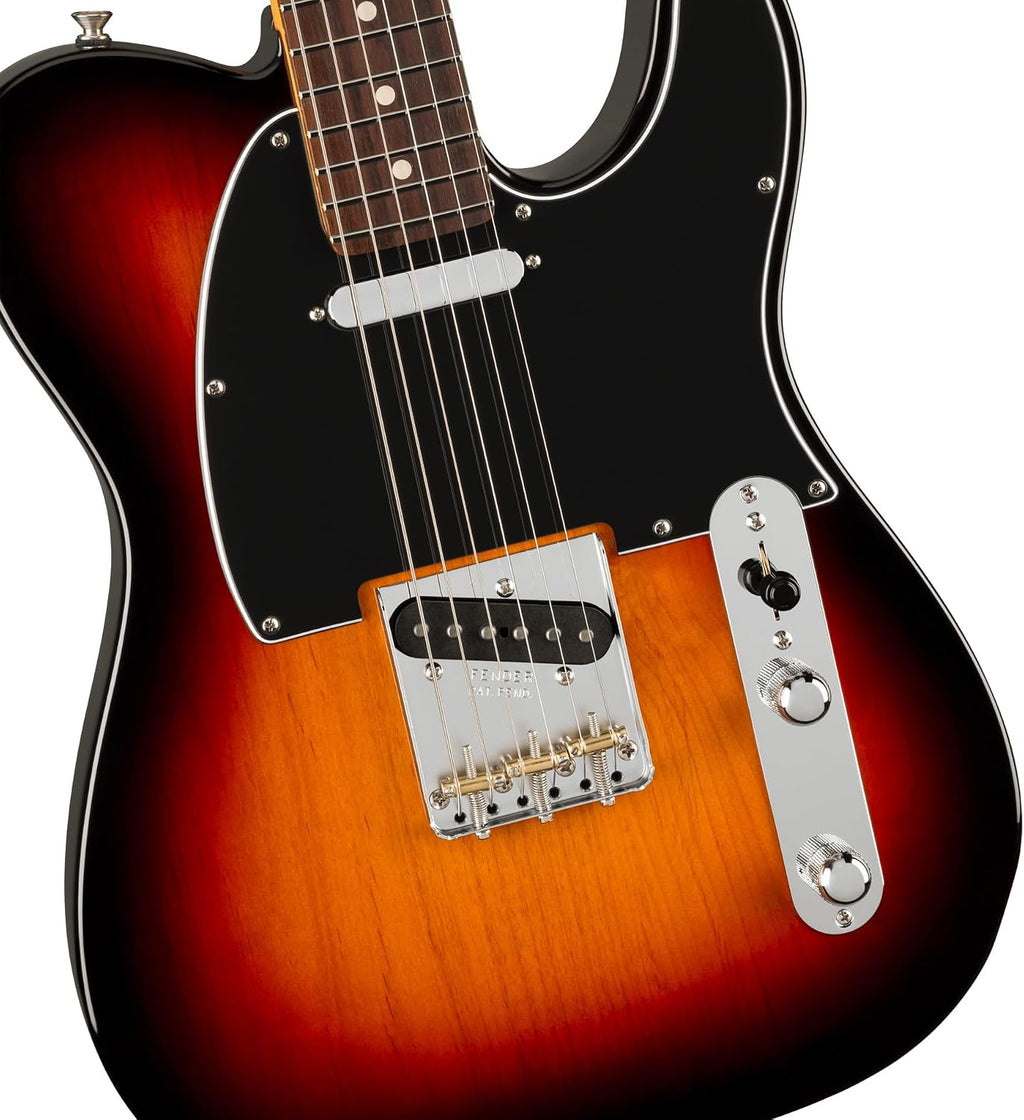 Fender American Professional Classic Telecaster - 3-Color Sunburst Bundle with Gig Bag, Strap, Cable, and Guitar Cleaning Kit