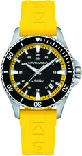 Hamilton Khaki Navy Scuba Automatic Men's Watch, 40mm Stainless Steel Case, Swiss Made, Black Dial Analog Wrist Watch for Men, 100m Waterproof, Sapphire Crystal, 3-Hand Movement, Rubber Strap