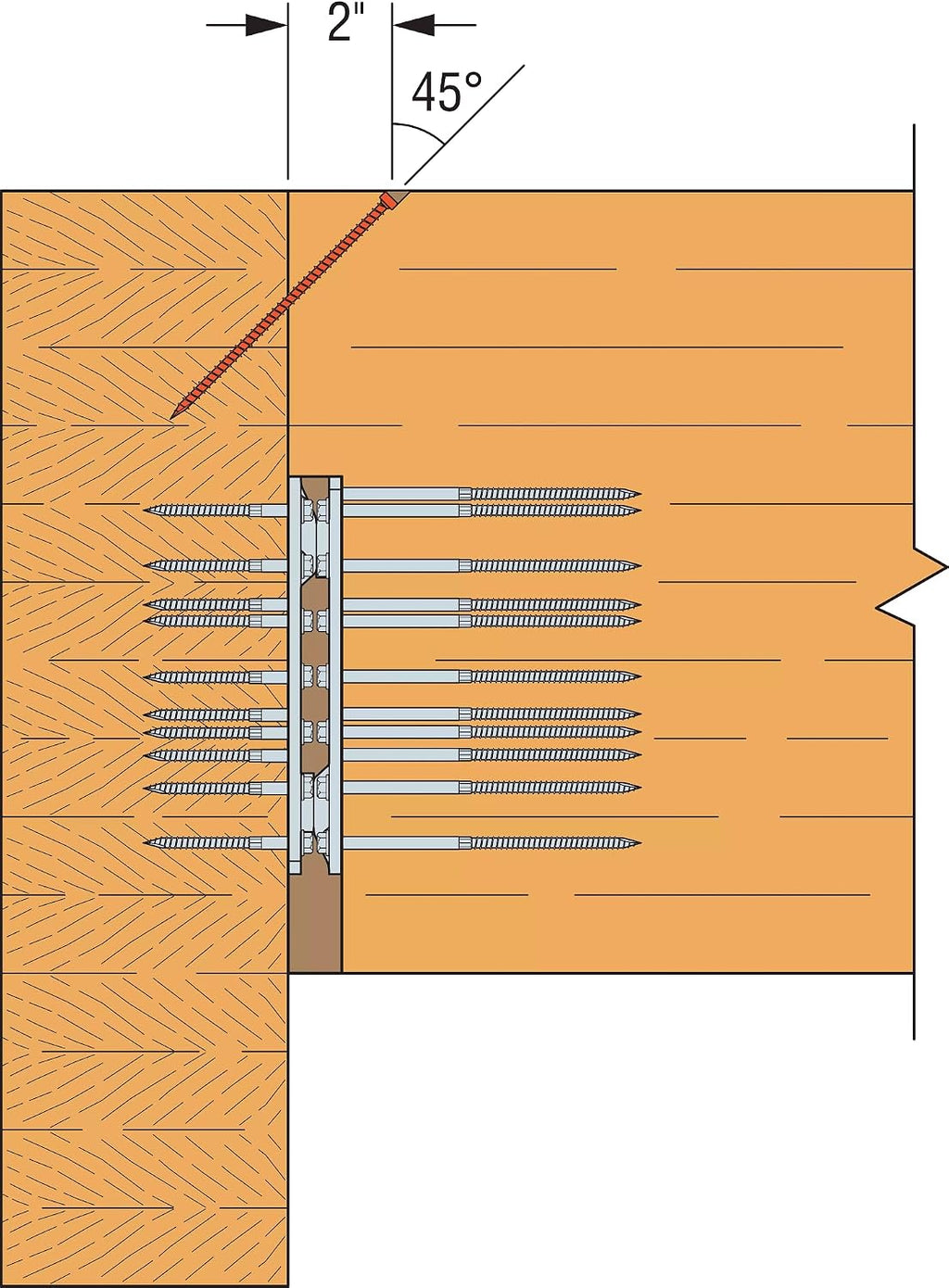 Simpson Strong-Tie SDWC15450B-KT Strong-Drive SDWC Truss Screw .155 in. x 4-1/2 in. T-30 6-Lobe E-Coat, Black (500-Qty)