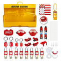 Lockout Tagout Station, 102 Pack Electrical Security Lock Kit with Steel Safety Lockout Padlocks Lock Shackle Safety Gate Valve Lockout