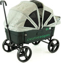 Creative Outdoor Wagon for Kids Push Pull Collapsible Stroller Wagon Buggy Transformable Bench Cart for Kids Cargo All Terrain, Removable Canopy