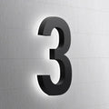 Backlit LED Illuminated House Numbers,Matte Black, Modern Address Signs Lighted Plaque For Outdoor Indoor, Weatherproof And Corrosion Resistant, Day & Night,20 Inch,3